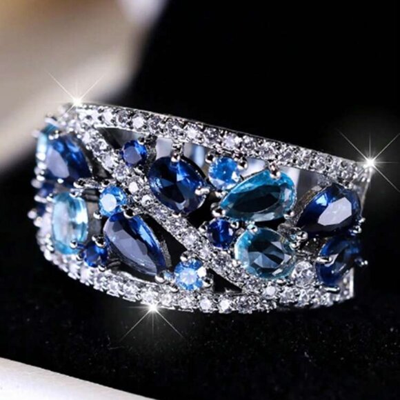BRIDAL WEDDING RING - Picture 1 of 9